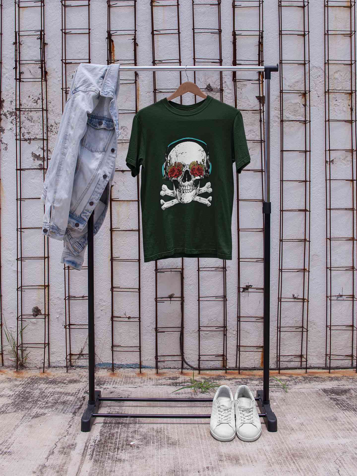 Cool Skull Mens Half Sleeves T-shirt- FunkyTeesClub