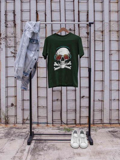 Cool Skull Mens Half Sleeves T-shirt- FunkyTeesClub