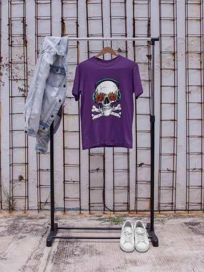 Cool Skull Women Half Sleeves T-shirt- FunkyTeesClub