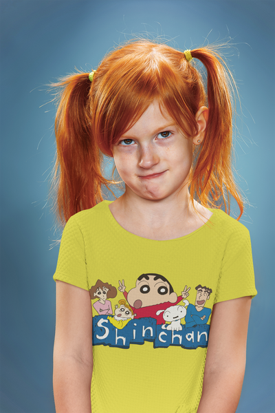 Cute Cartoon Half Sleeves T-Shirt For Girls -FunkyTeesClub