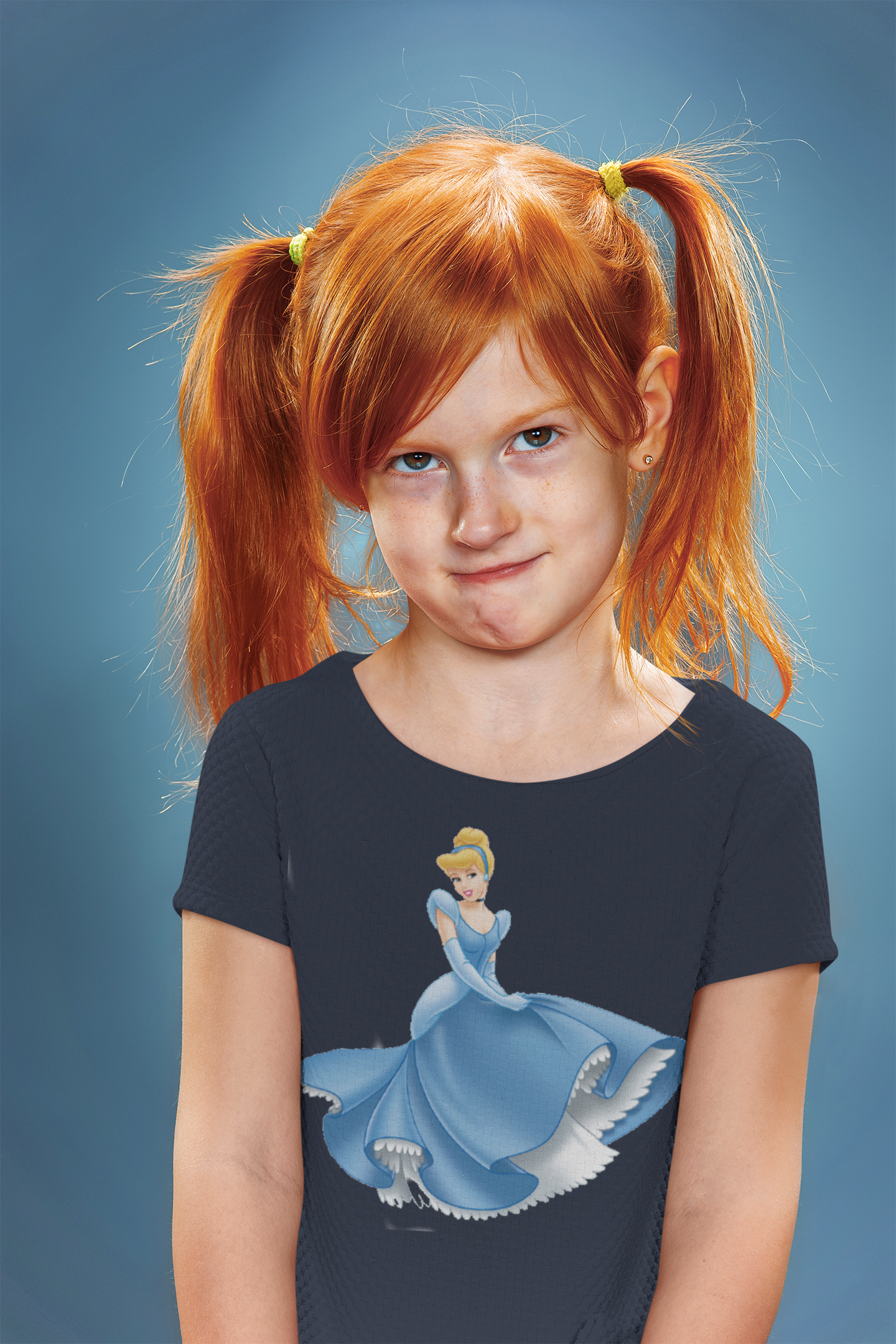 Cute Princess Half Sleeves T-Shirt For Girls -FunkyTeesClub