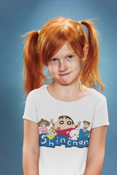 Cute Cartoon Half Sleeves T-Shirt For Girls -FunkyTeesClub