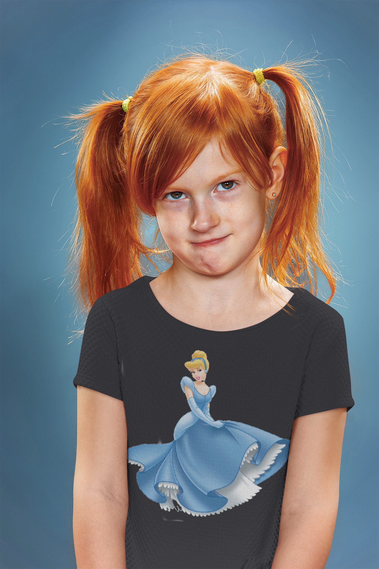 Cute Princess Half Sleeves T-Shirt For Girls -FunkyTeesClub