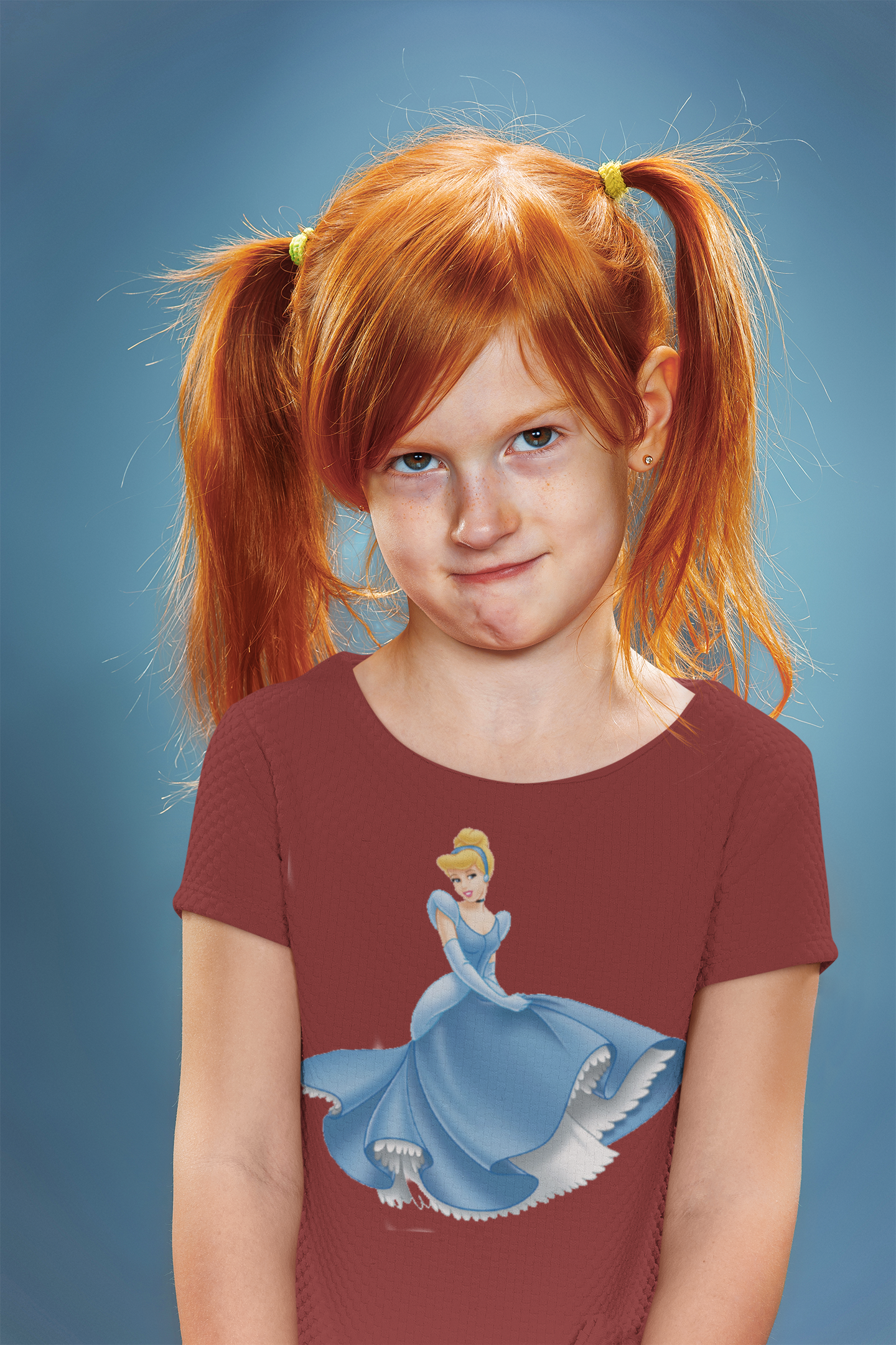 Cute Princess Half Sleeves T-Shirt For Girls -FunkyTeesClub