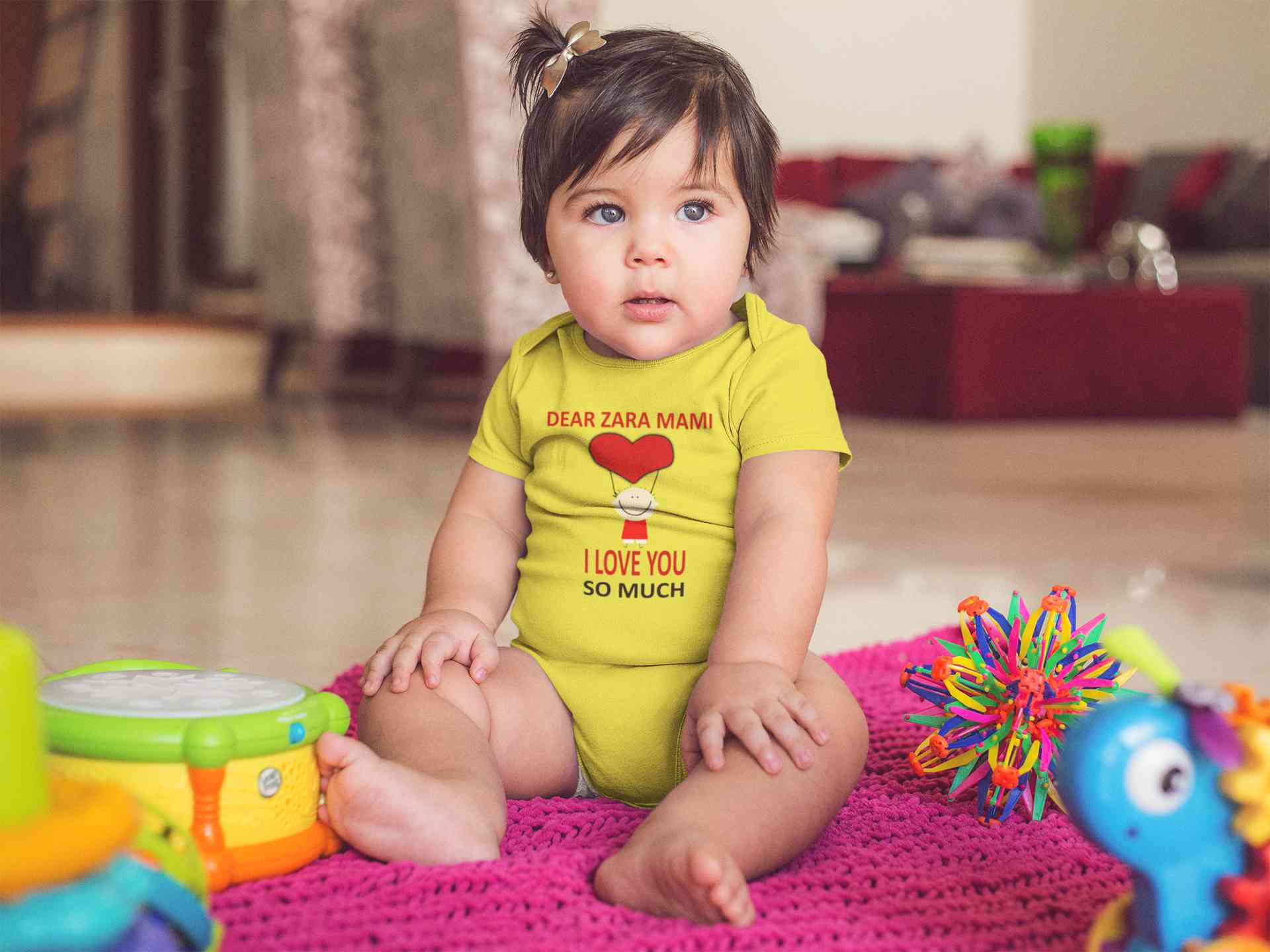 Custom Name I love My Mami So Much Rompers for Baby Girl- FunkyTeesClub