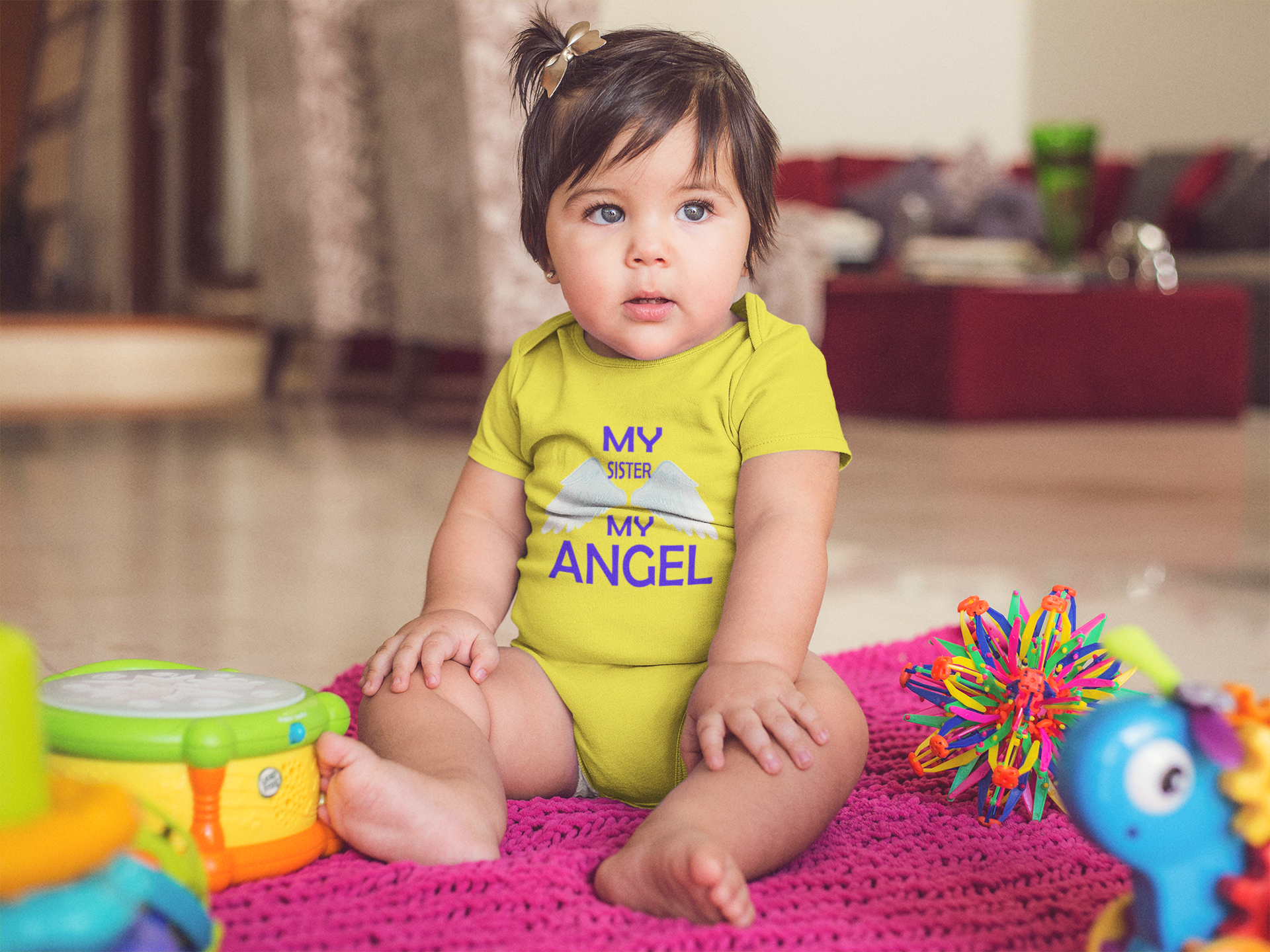My Sister My Angel Rompers for Baby Girl- FunkyTeesClub