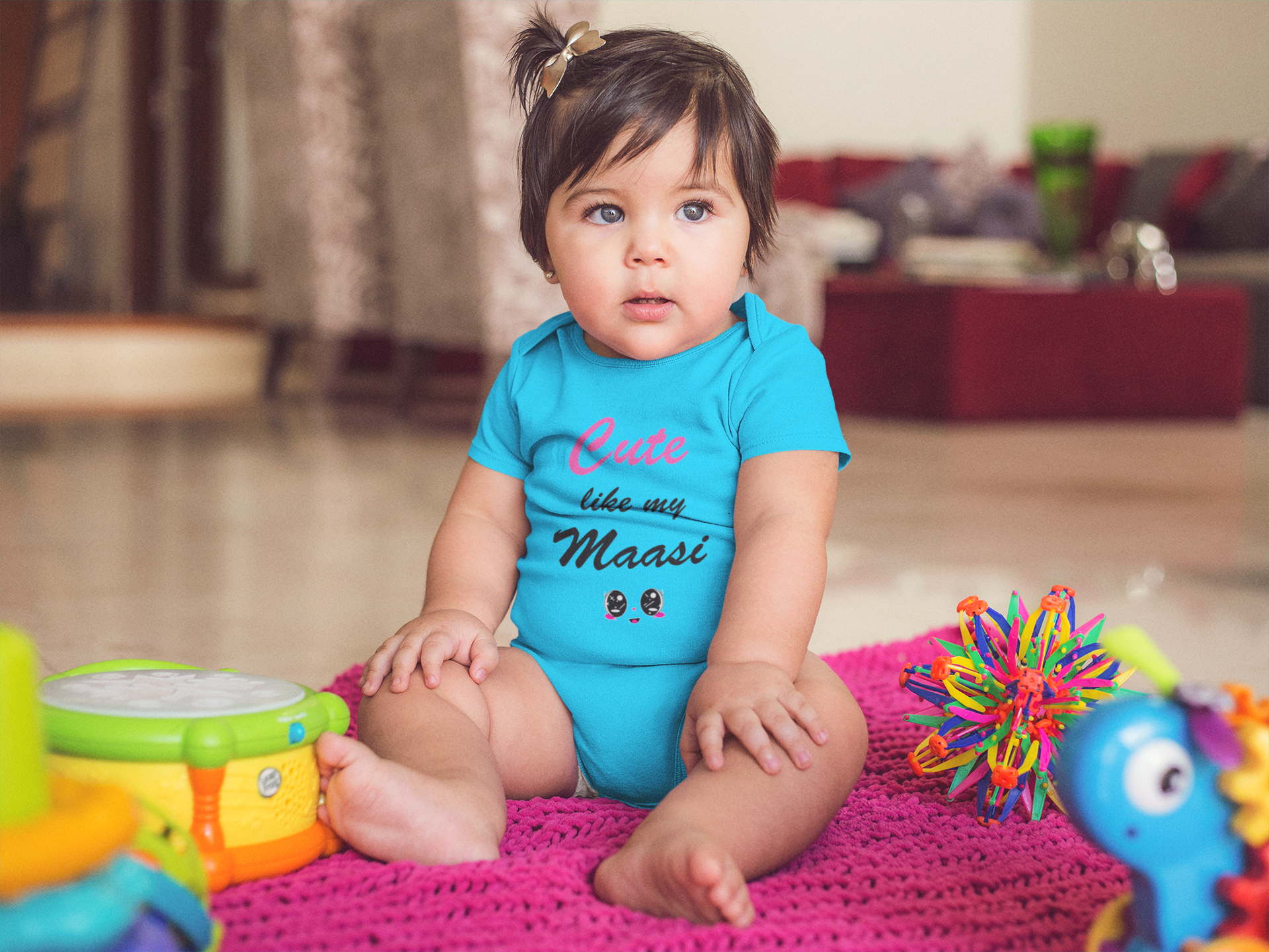 Cute Like My Maasi Rompers for Baby Girl- FunkyTeesClub