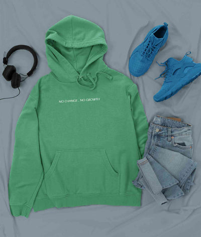 No Change No Growth Minimals Hoodies for Women-FunkyTeesClub
