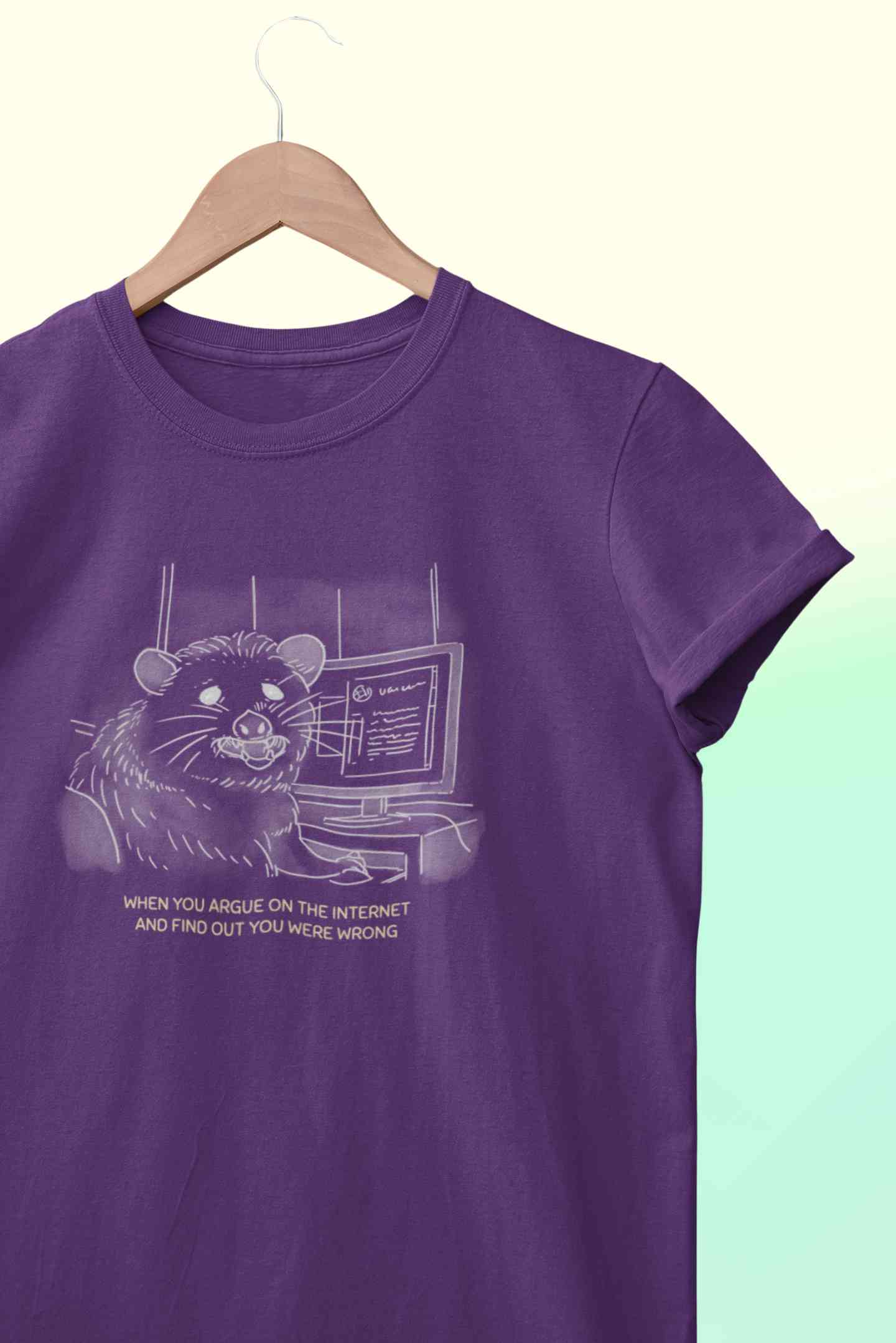 When You Argue On The Internet And Find Out You Were Wrong Funny Mens Half Sleeves T-shirt- FunkyTeesClub
