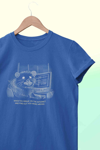 When You Argue On The Internet And Find Out You Were Wrong Funny Mens Half Sleeves T-shirt- FunkyTeesClub