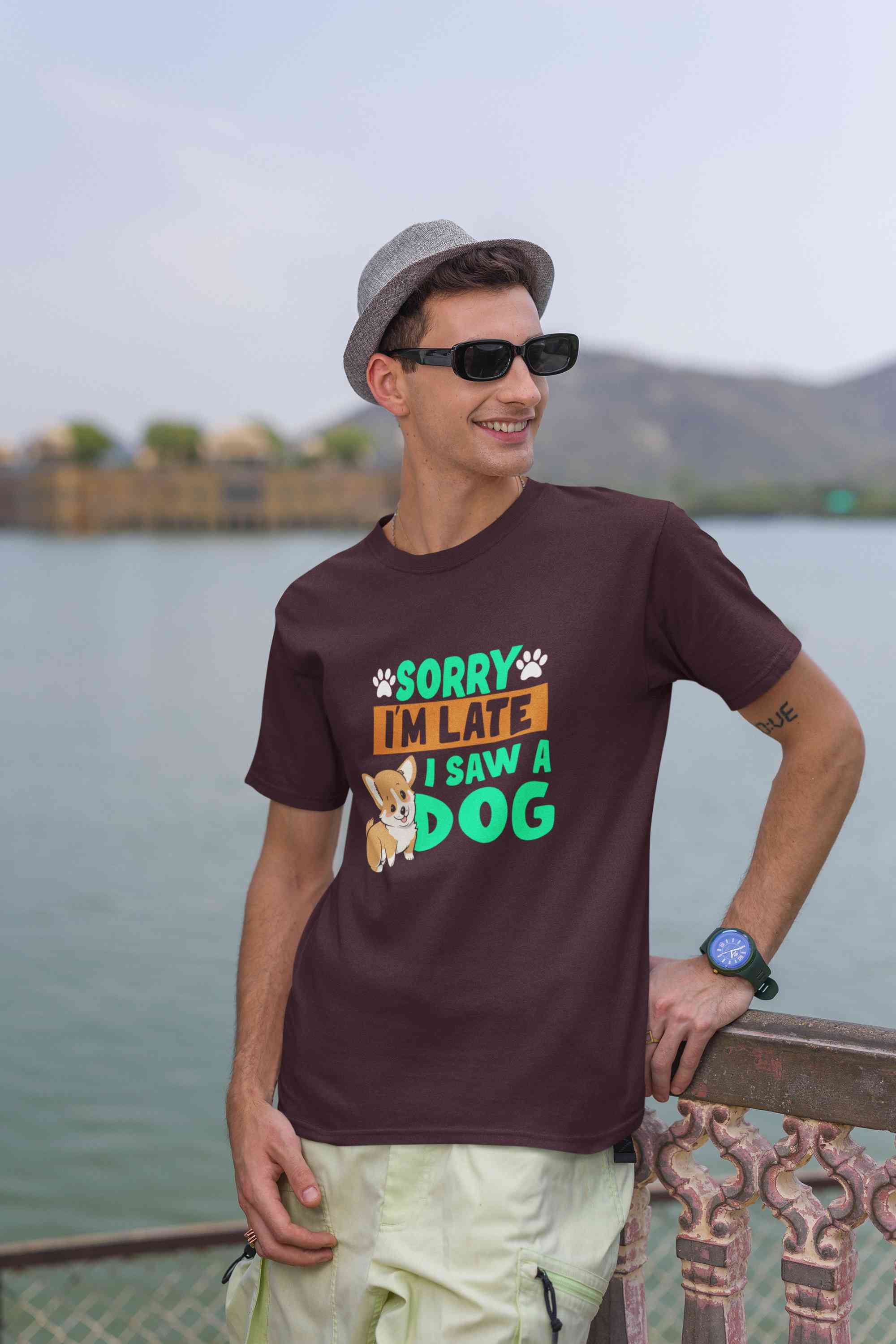 Saw a Dog Mens Half Sleeves T-shirt- FunkyTeesClub