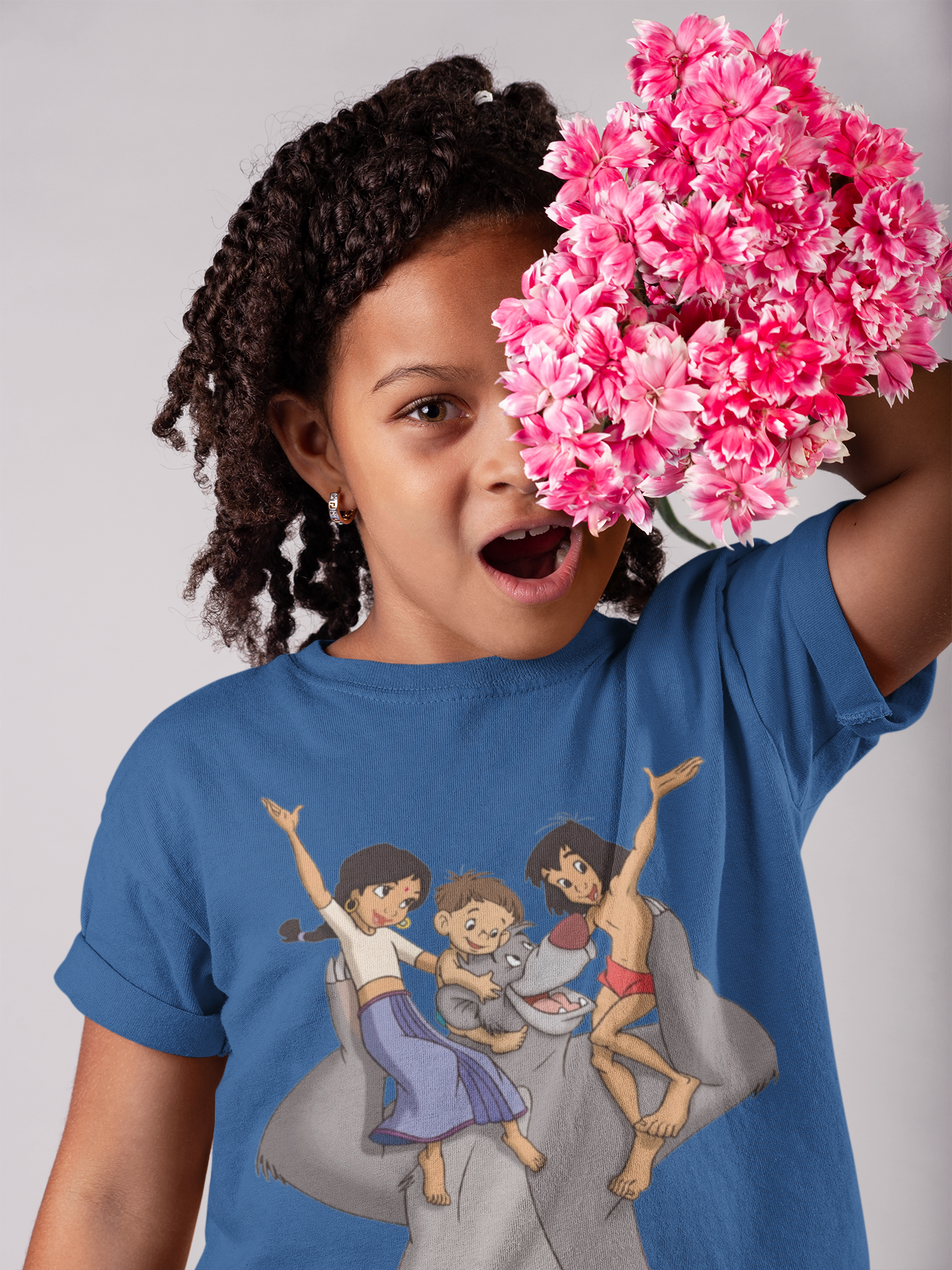 Cute Cartoon Half Sleeves T-Shirt For Girls -FunkyTeesClub
