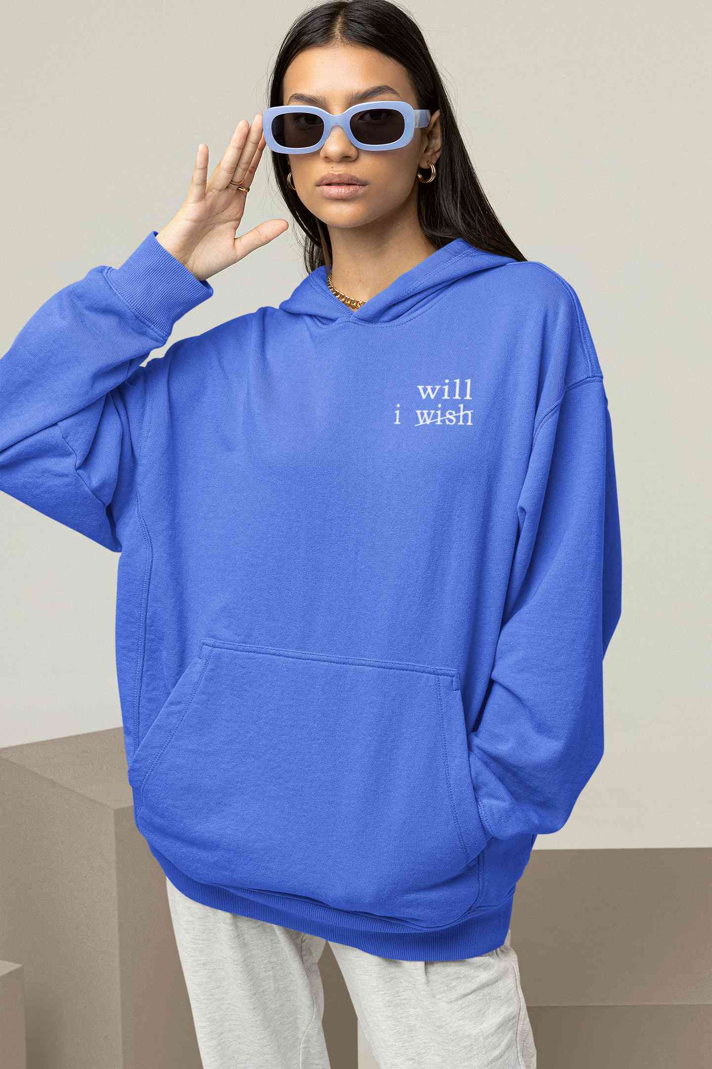 I Wish Minimals Hoodies for Women-FunkyTeesClub