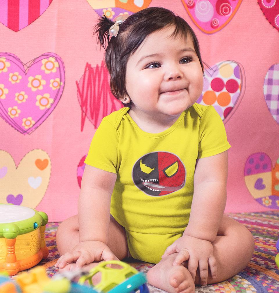 Venom VS Spiderman Rompers for Baby Girl- FunkyTradition FunkyTradition