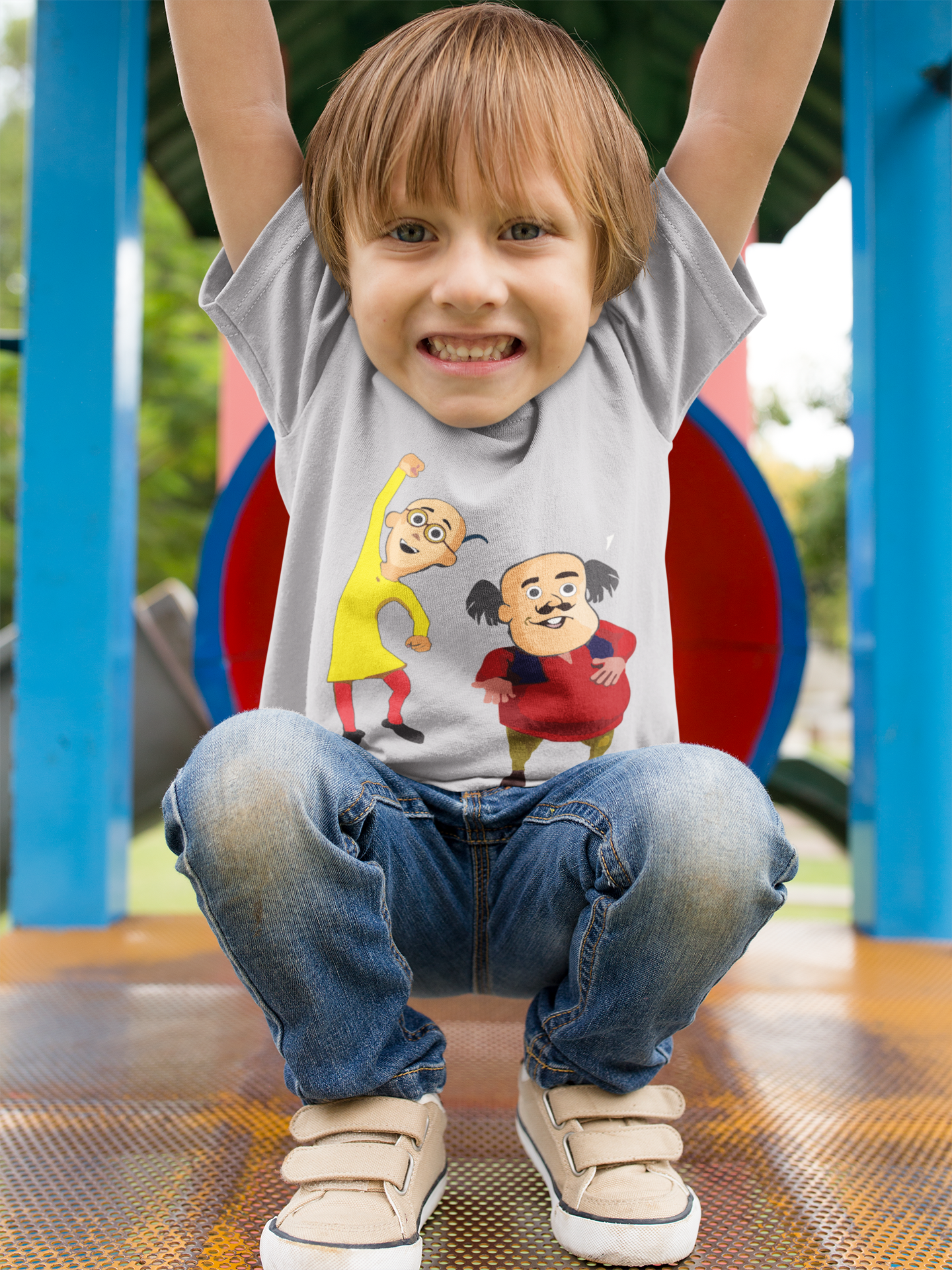 Cute Cartoon Half Sleeves T-Shirt for Boy-FunkyTeesClub