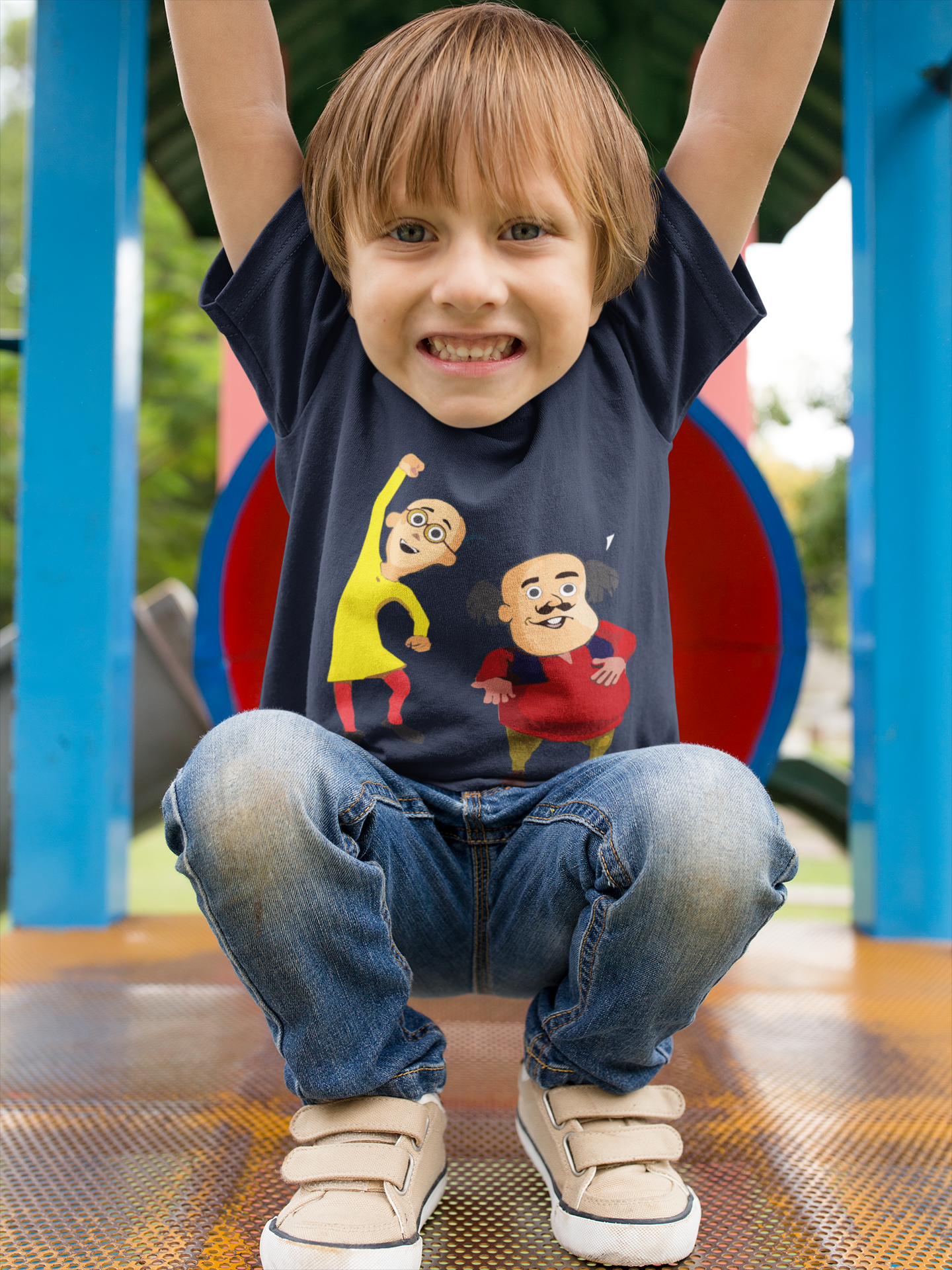 Cute Cartoon Half Sleeves T-Shirt for Boy-FunkyTeesClub