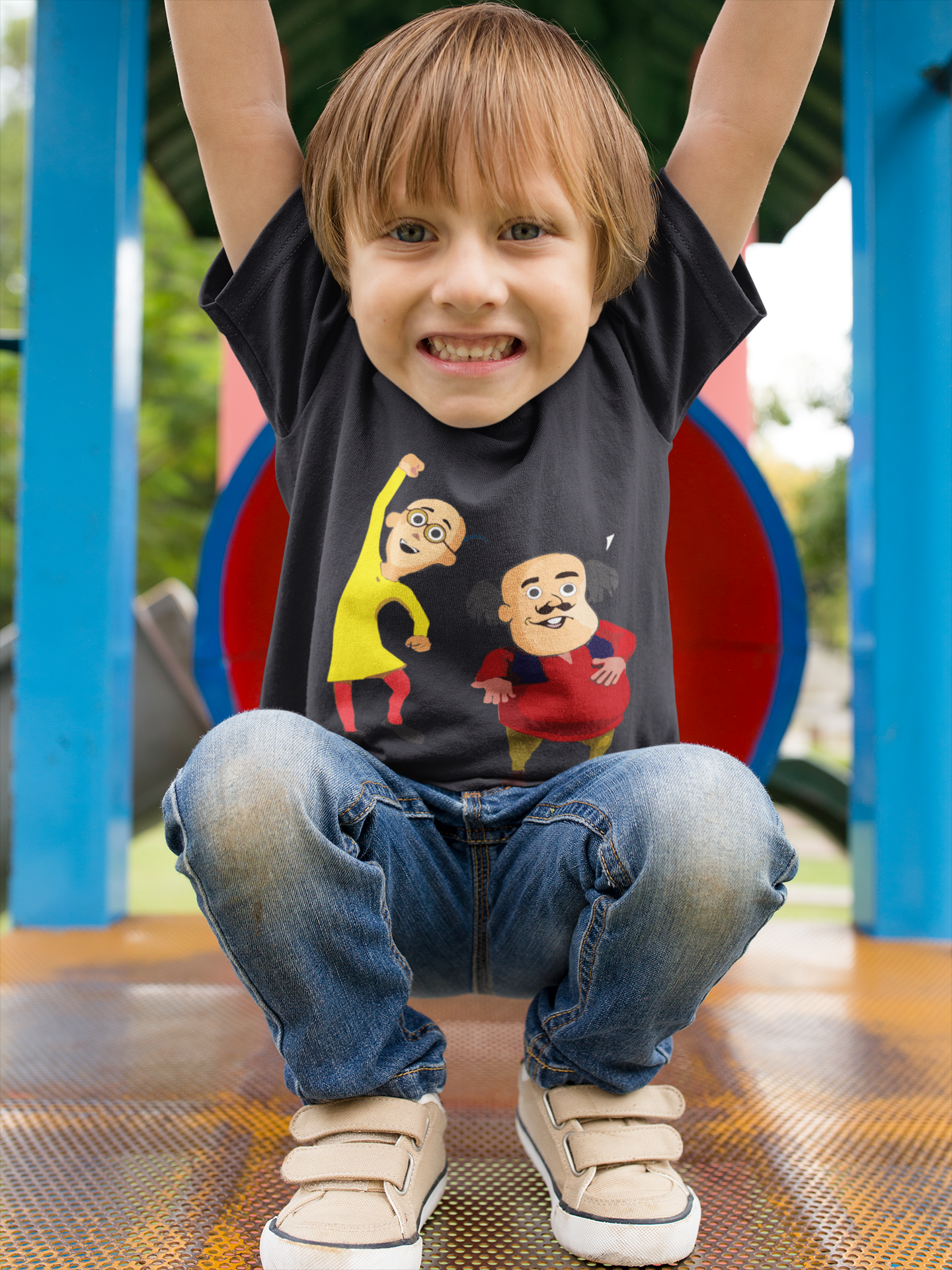 Cute Cartoon Half Sleeves T-Shirt for Boy-FunkyTeesClub