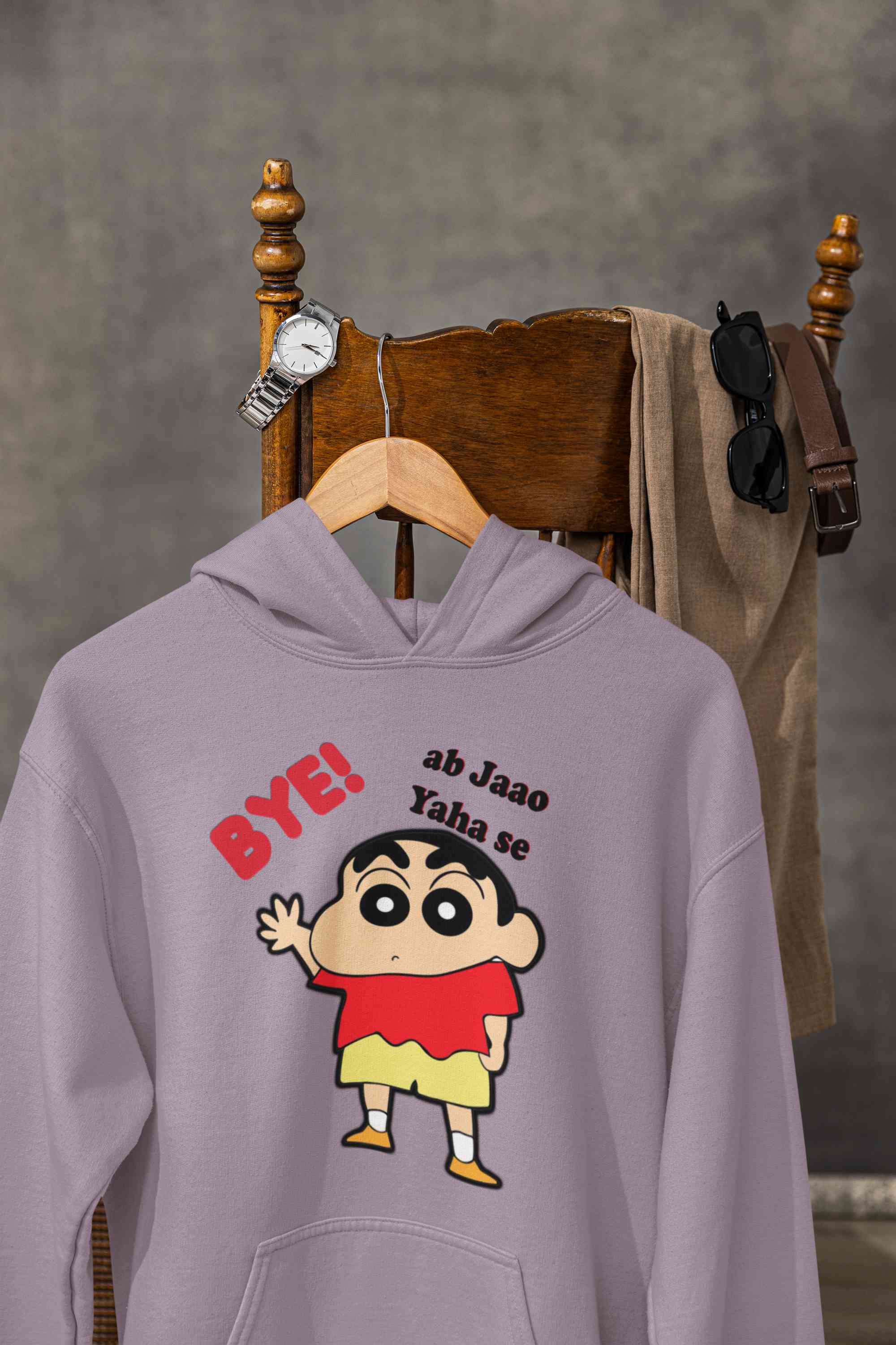 Ab Jao Yaha Se Cartoon Funny Memes Hoodies for Women-FunkyTeesClub