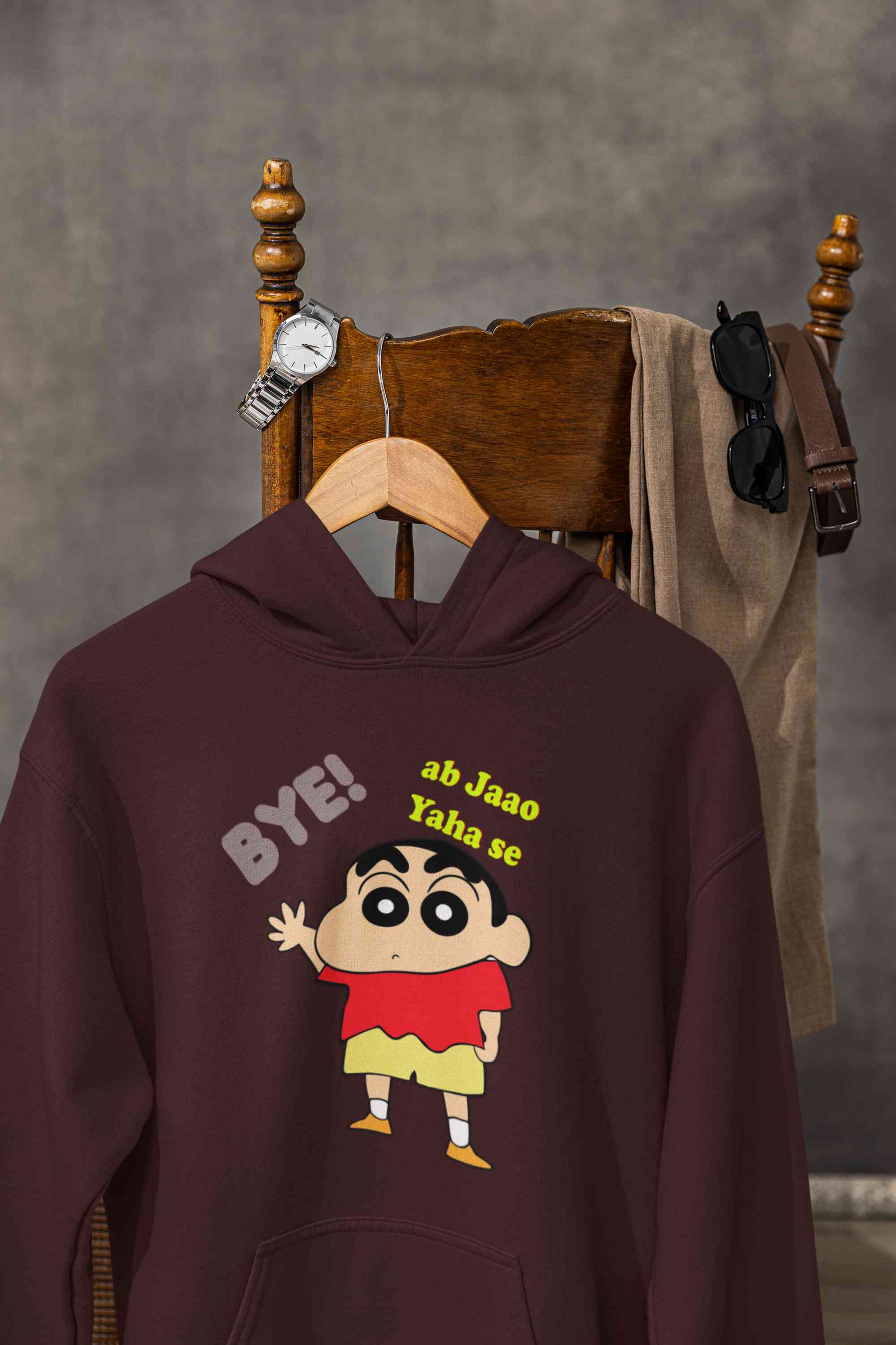Ab Jao Yaha Se Cartoon Funny Memes Hoodies for Women-FunkyTeesClub