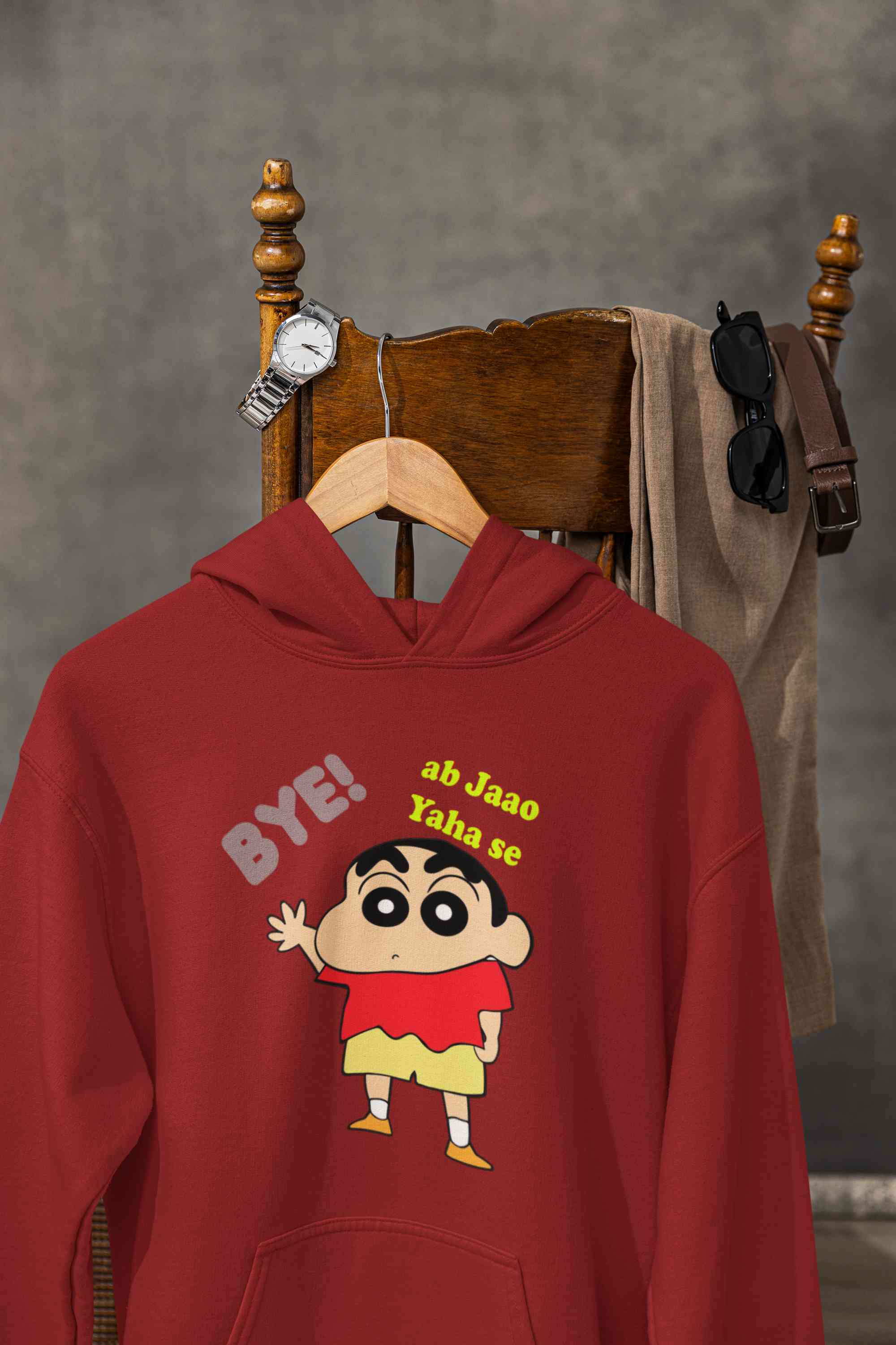 Ab Jao Yaha Se Cartoon Funny Memes Hoodies for Women-FunkyTeesClub