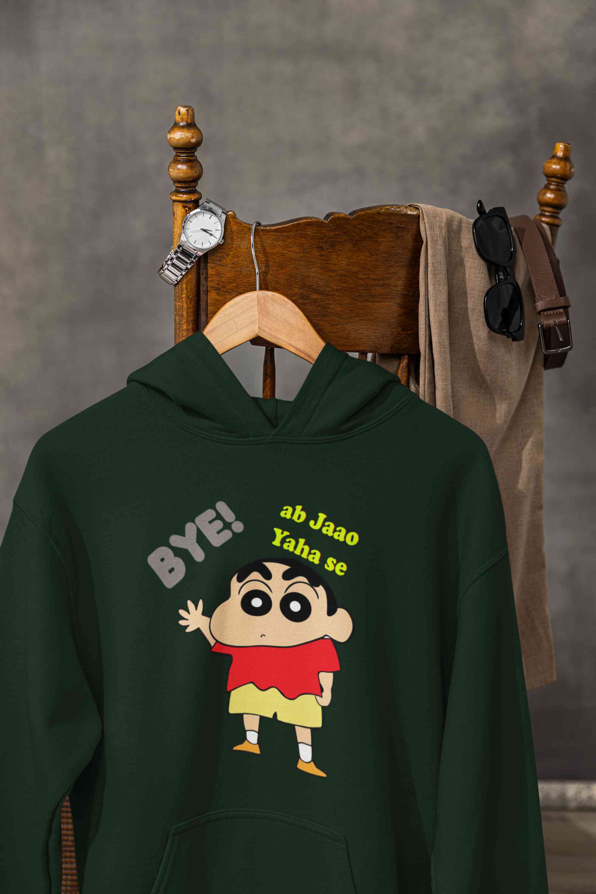 Ab Jao Yaha Se Cartoon Funny Memes Men Hoodies-FunkyTeesClub