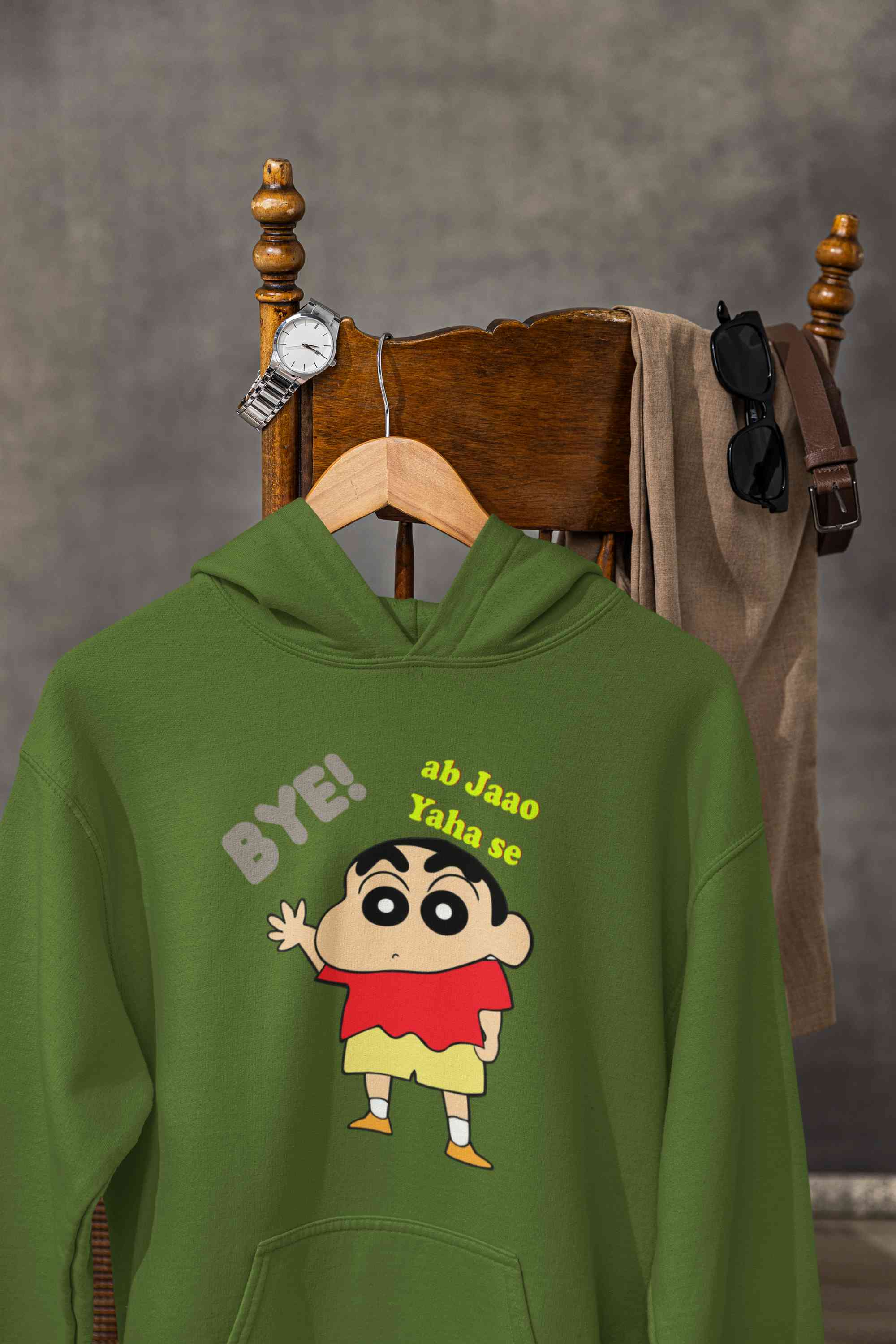 Ab Jao Yaha Se Cartoon Funny Memes Hoodies for Women-FunkyTeesClub
