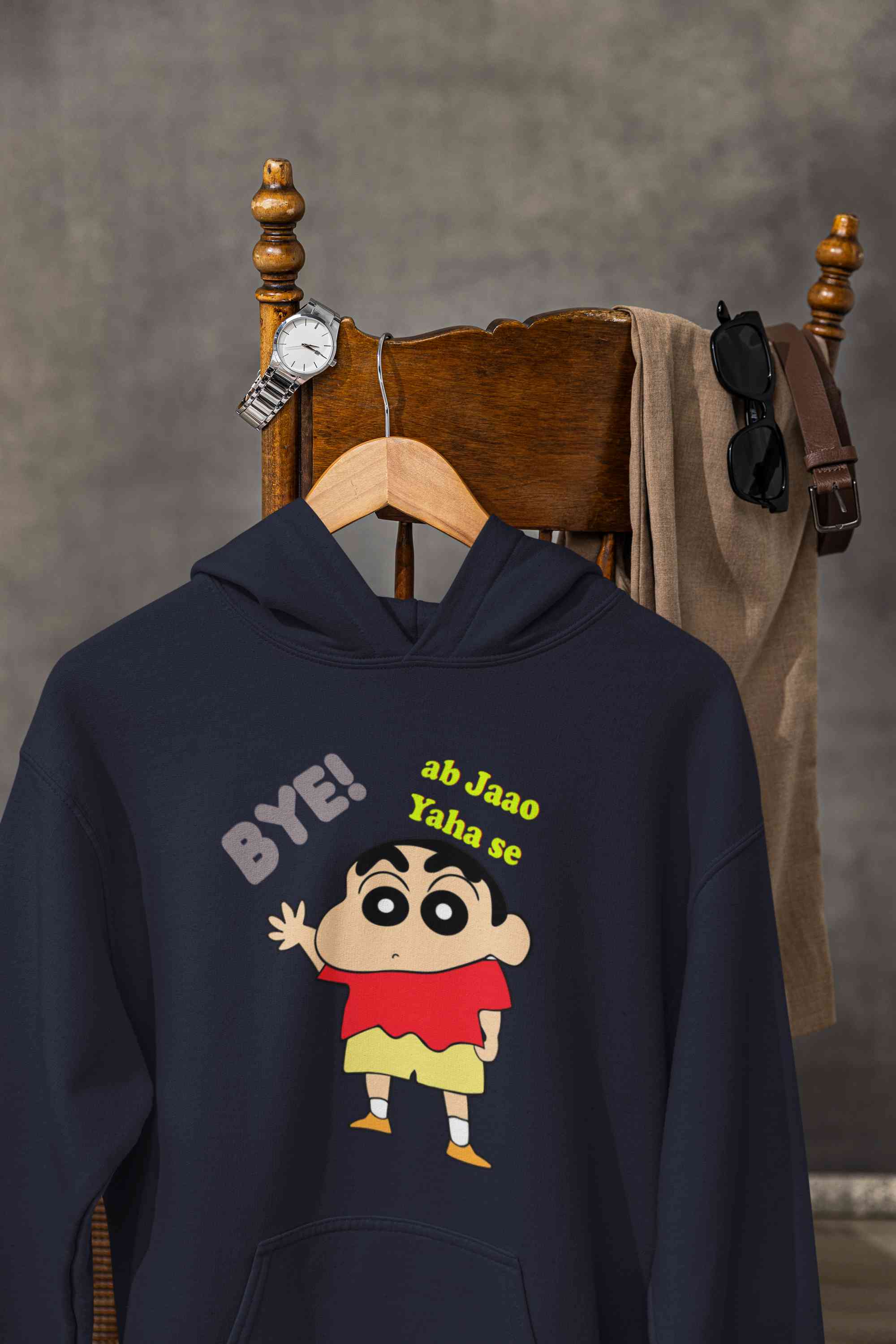 Ab Jao Yaha Se Cartoon Funny Memes Hoodies for Women-FunkyTeesClub
