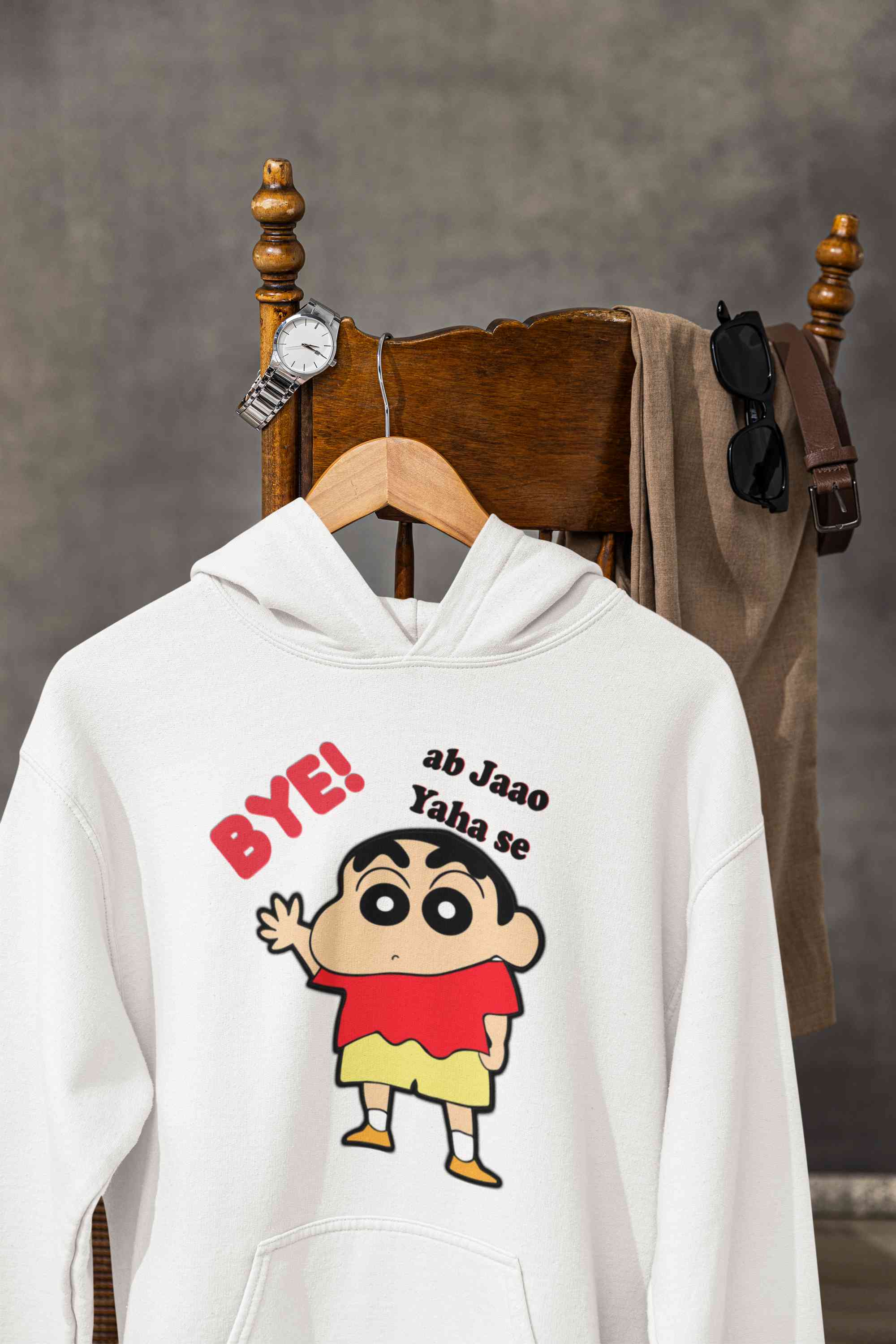 Ab Jao Yaha Se Cartoon Funny Memes Hoodies for Women-FunkyTeesClub