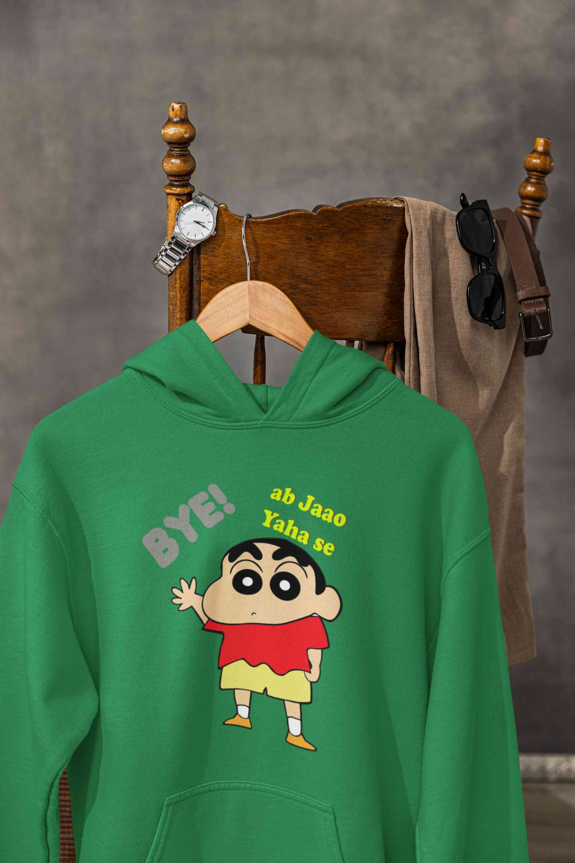 Ab Jao Yaha Se Cartoon Funny Memes Hoodies for Women-FunkyTeesClub