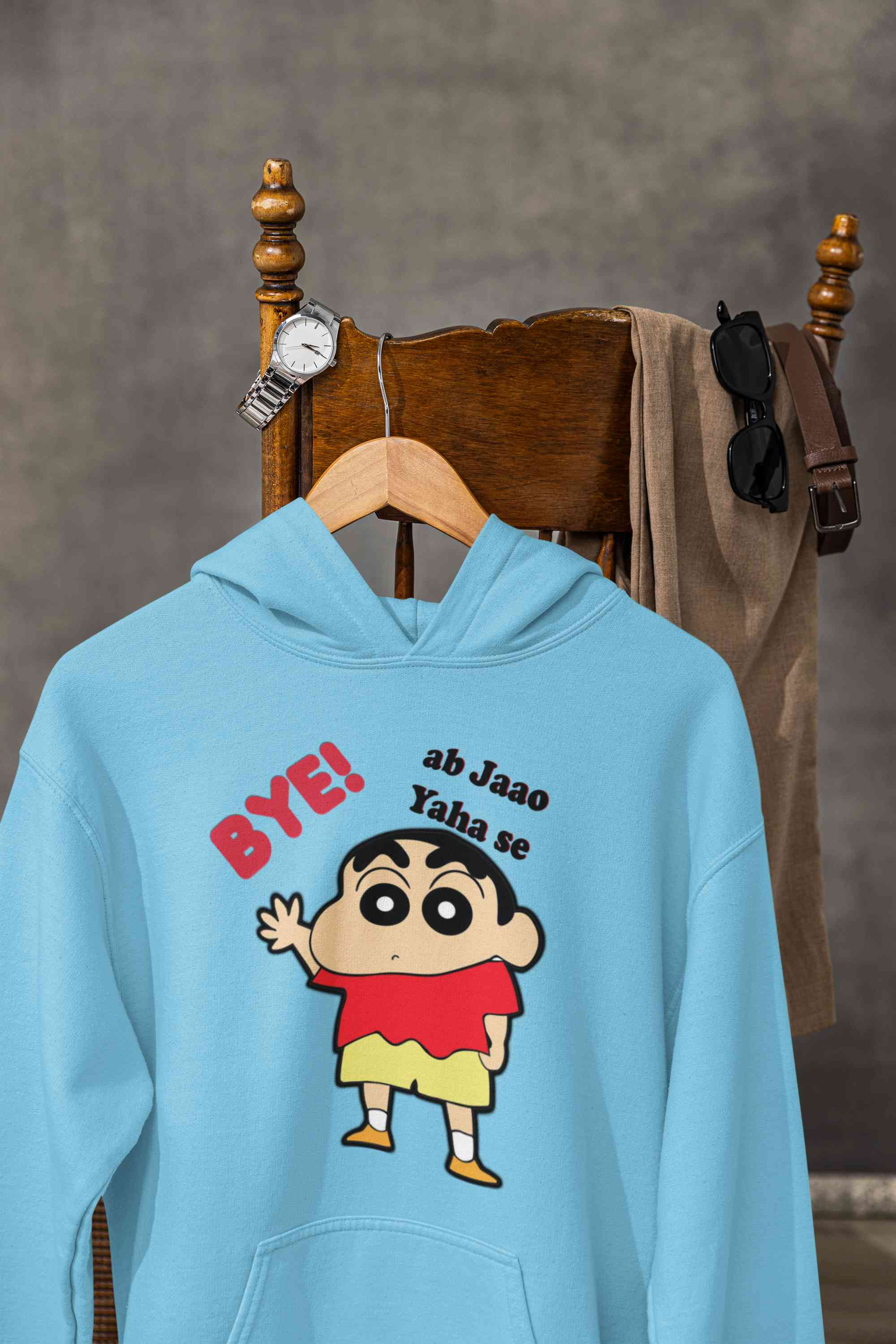 Ab Jao Yaha Se Cartoon Funny Memes Men Hoodies-FunkyTeesClub