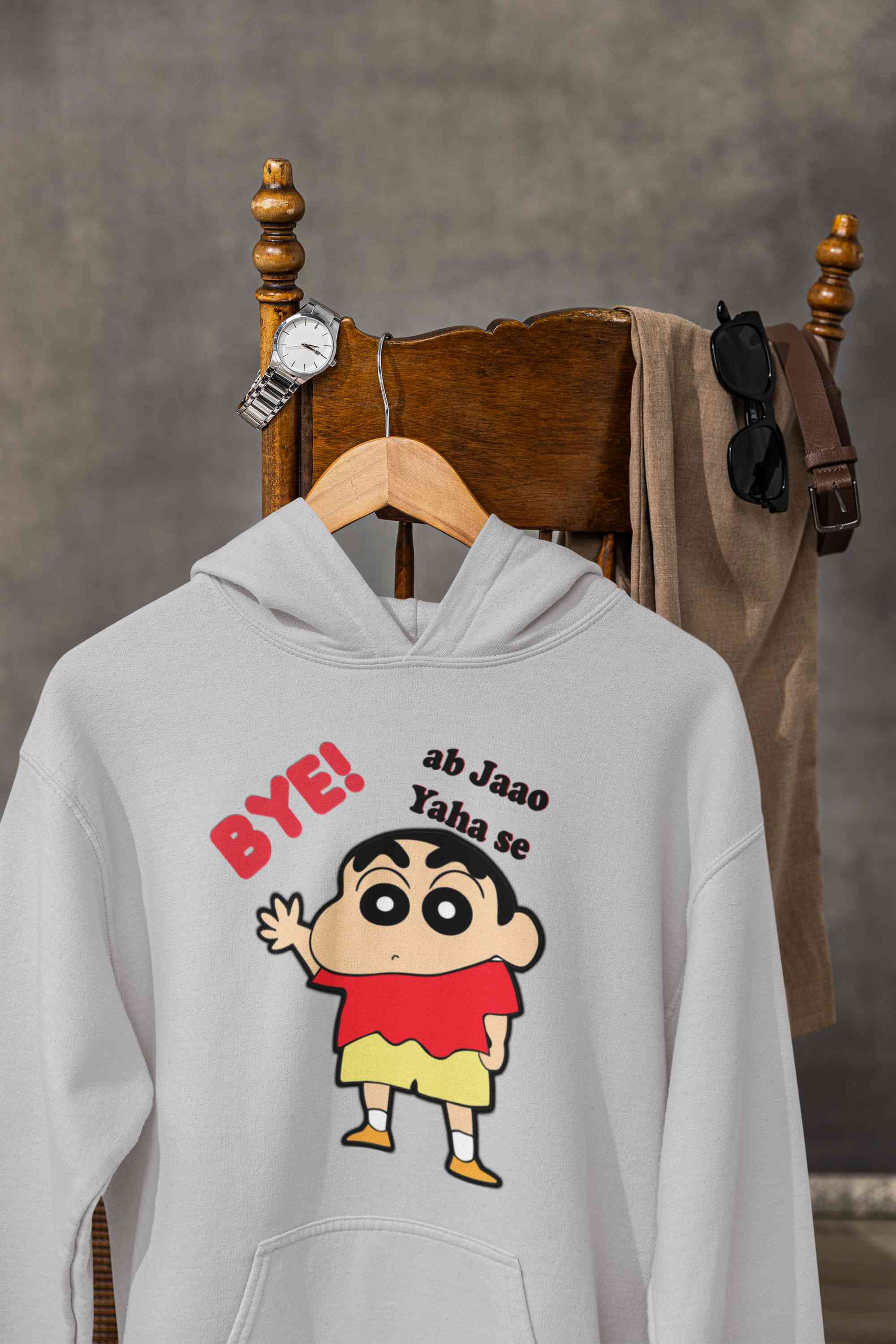 Ab Jao Yaha Se Cartoon Funny Memes Hoodies for Women-FunkyTeesClub