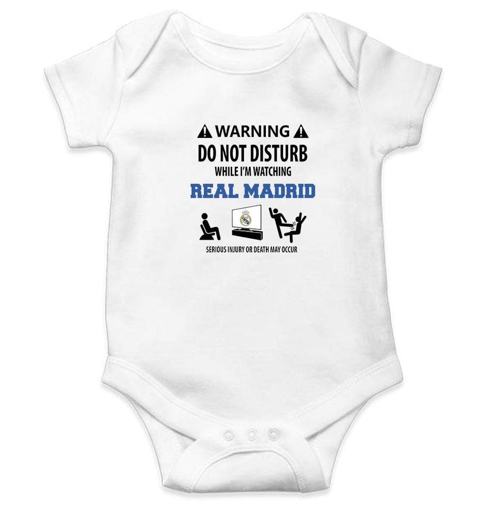 Warning Real Madrid Rompers for Baby Girl- FunkyTradition FunkyTradition