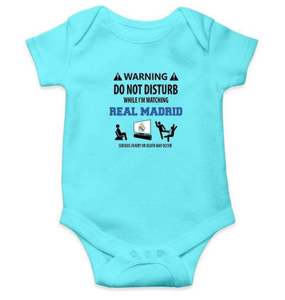 Warning Real Madrid Rompers for Baby Girl- FunkyTradition FunkyTradition