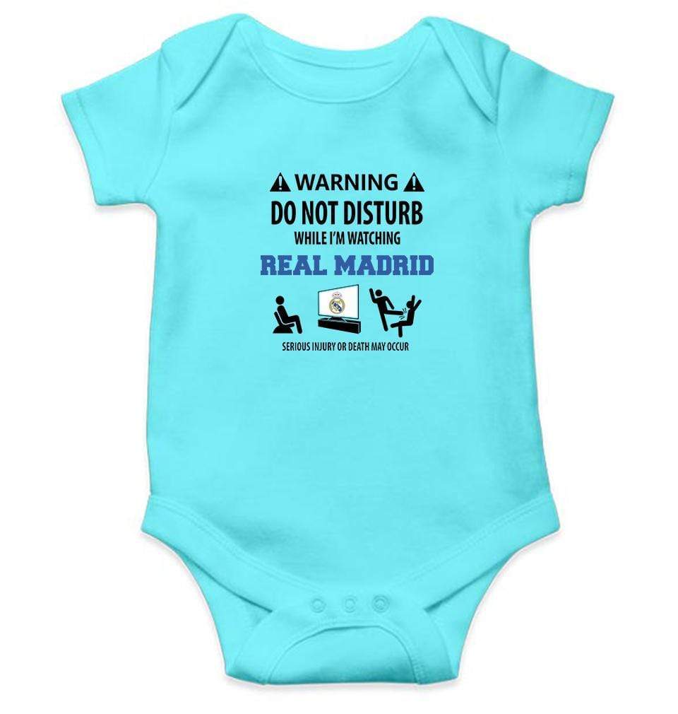Warning Real Madrid Rompers for Baby Girl- FunkyTradition FunkyTradition