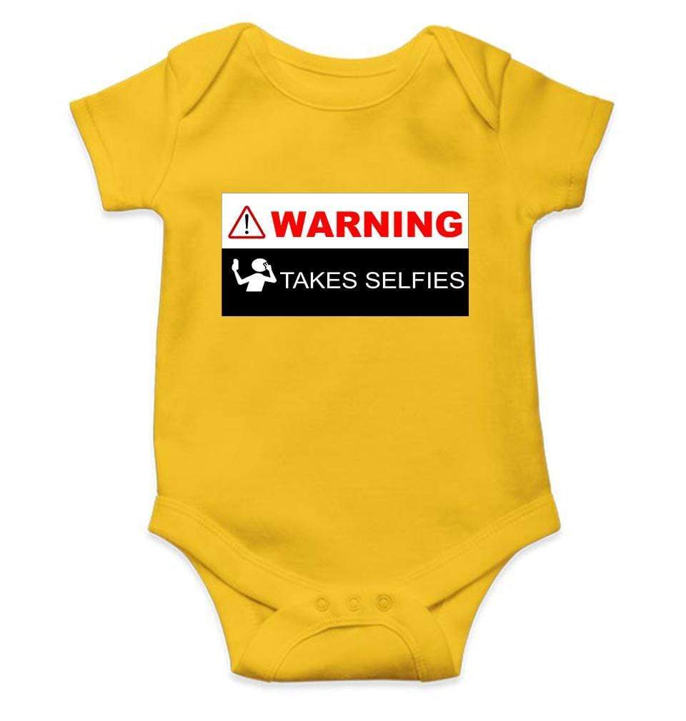 Warning Take Selfies Rompers for Baby Girl- FunkyTradition FunkyTradition