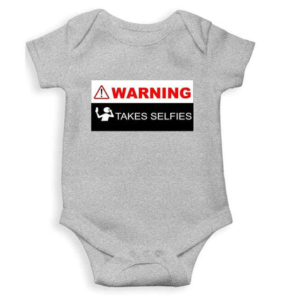 Warning Takes Selfies Rompers for Baby Boy- FunkyTradition FunkyTradition