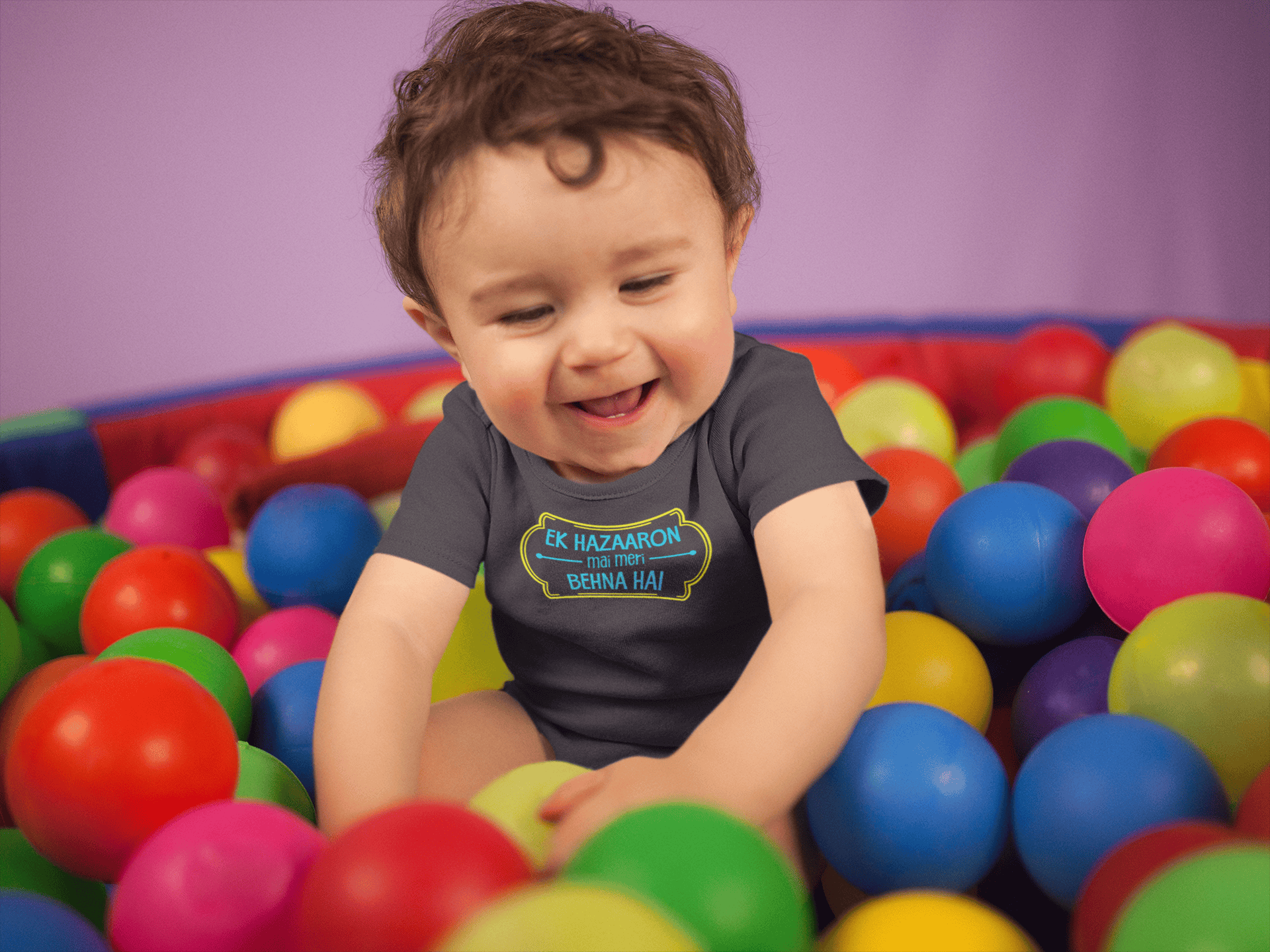 Ek Hazaron Mai Meri Behna Hai Rakshabadhan Rompers for Baby Boy- FunkyTeesClub