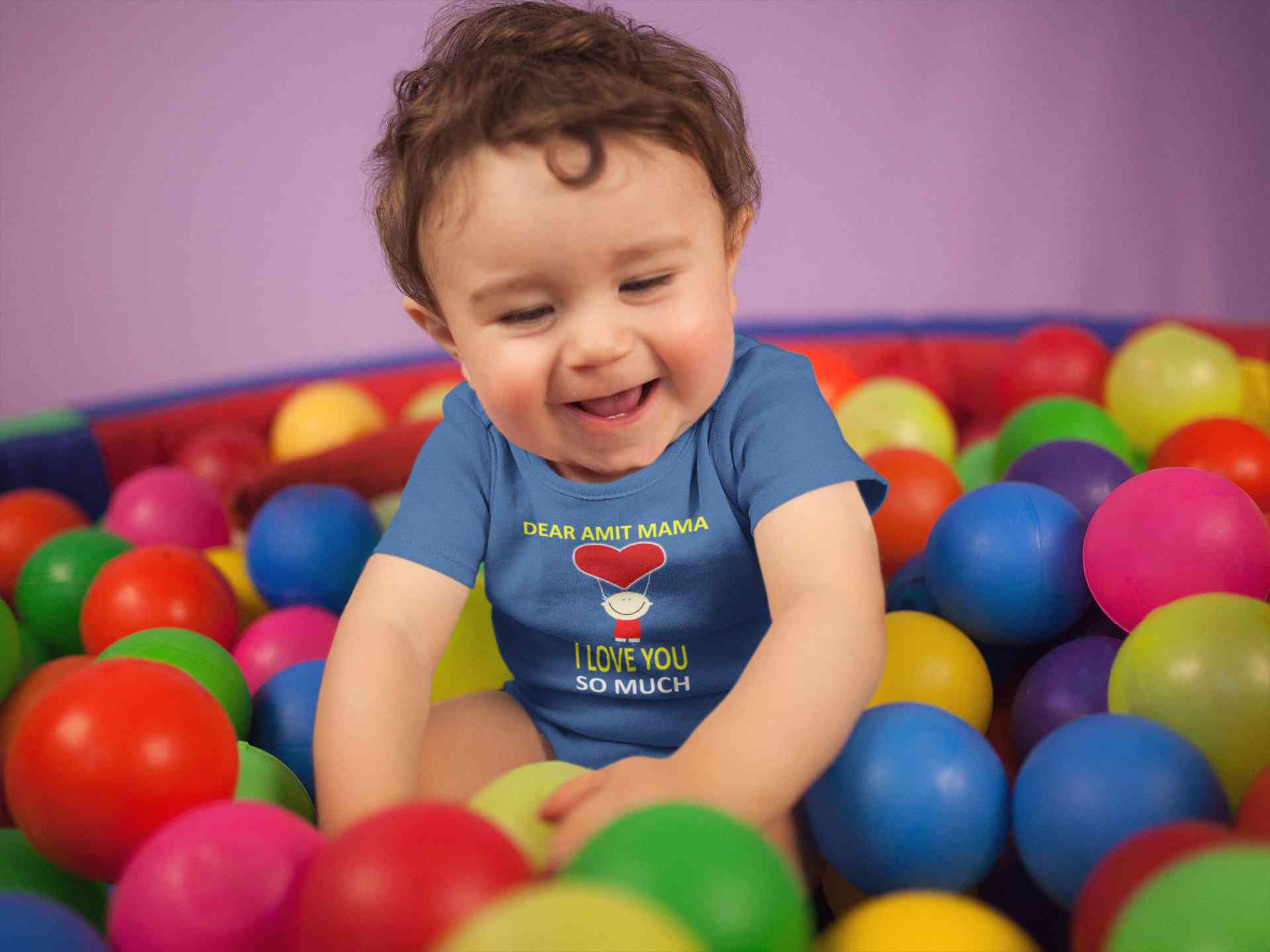Custom Name I love My Mama So Much Rompers for Baby Boy- FunkyTeesClub
