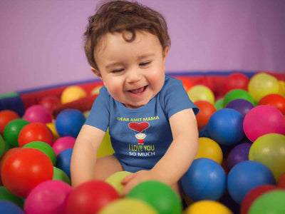 Custom Name I love My Mama So Much Rompers for Baby Boy- FunkyTeesClub