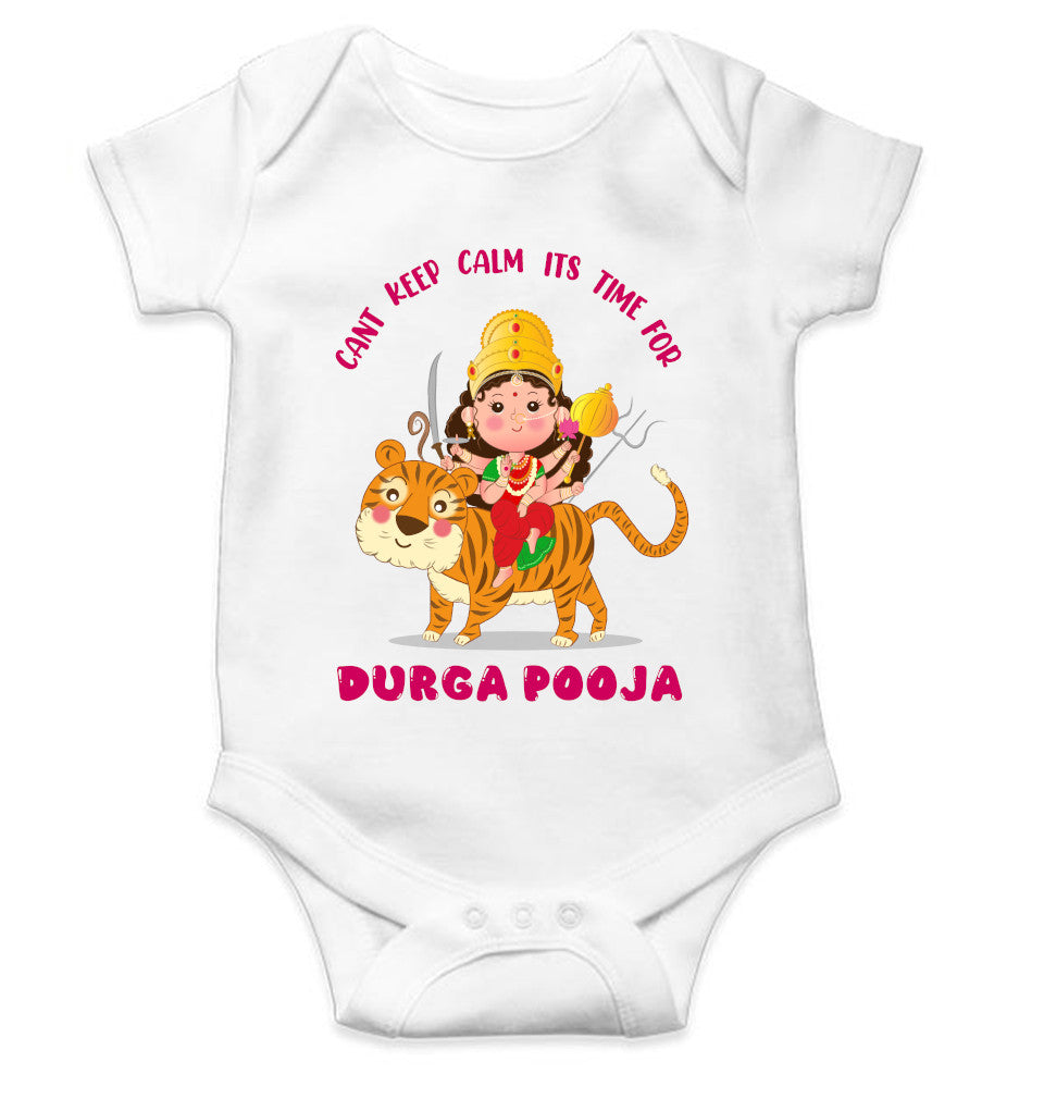 Can't Keep Calm It's Time For Durga Pooja Navratri Rompers for Baby Girl- FunkyTeesClub