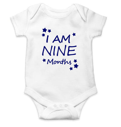 I Am Nine Months Rompers for Baby Boy- FunkyTeesClub