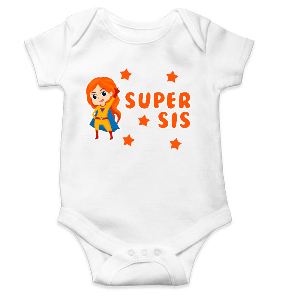 Super Sister Rakshabandhan Rompers for Baby Girl- FunkyTeesClub