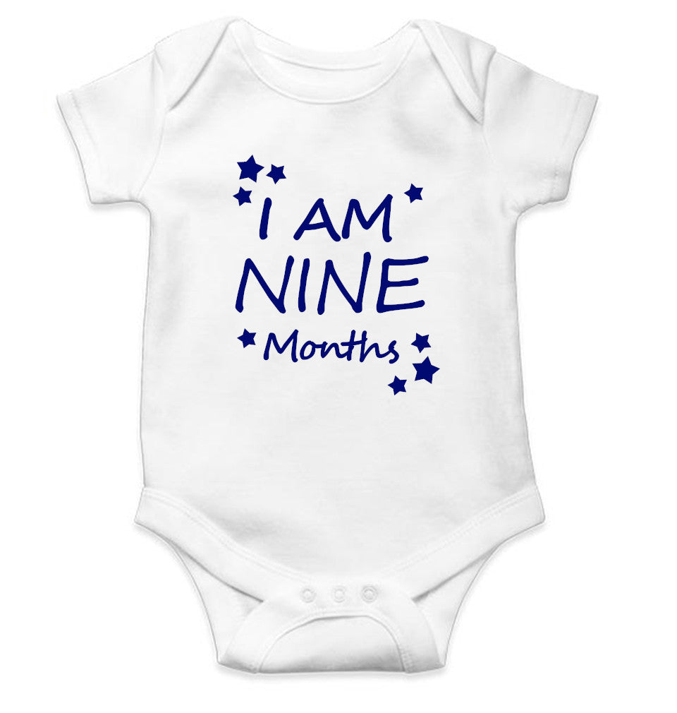 I Am Nine Months Rompers for Baby Girl- FunkyTeesClub