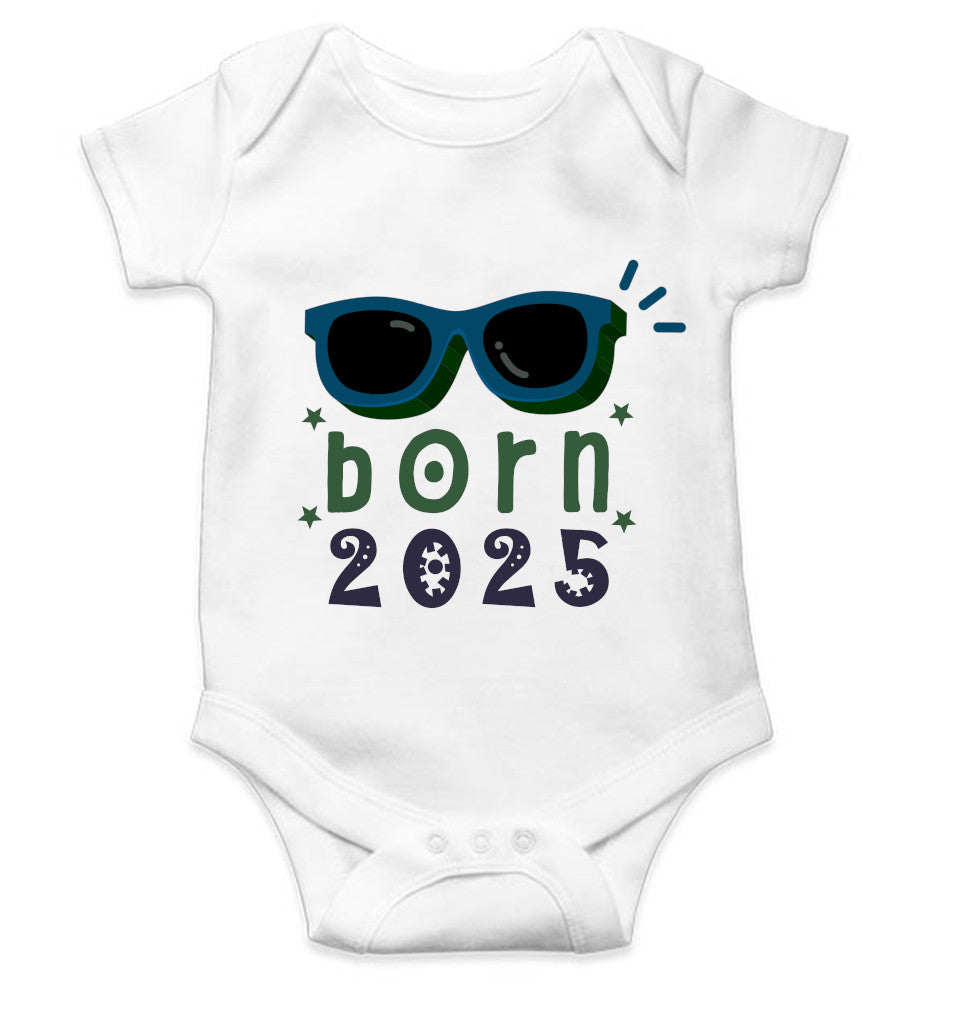Custom Year Born In New Born Rompers for Baby Boy- FunkyTeesClub