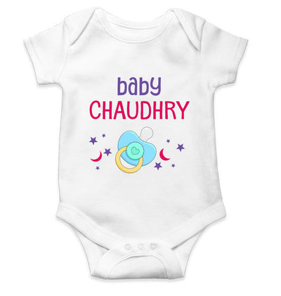 Custom Name Baby Surname Cute New Born Rompers for Baby Boy- FunkyTeesClub