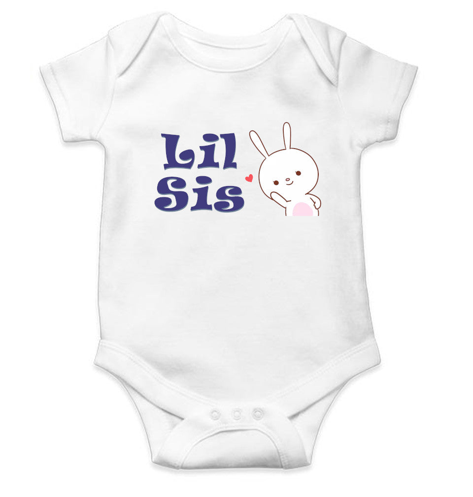 Little Sis Rakshabandhan Rompers for Baby Girl- FunkyTeesClub