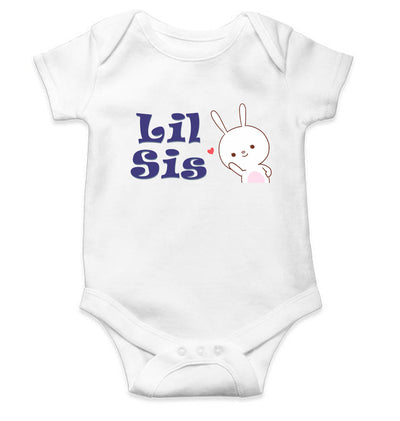Little Sis Rakshabandhan Rompers for Baby Girl- FunkyTeesClub