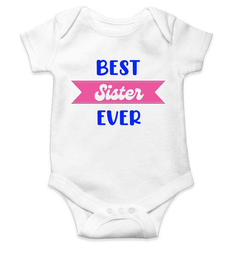 Best Sister Ever Rakshabandhan Rompers for Baby Girl- FunkyTeesClub