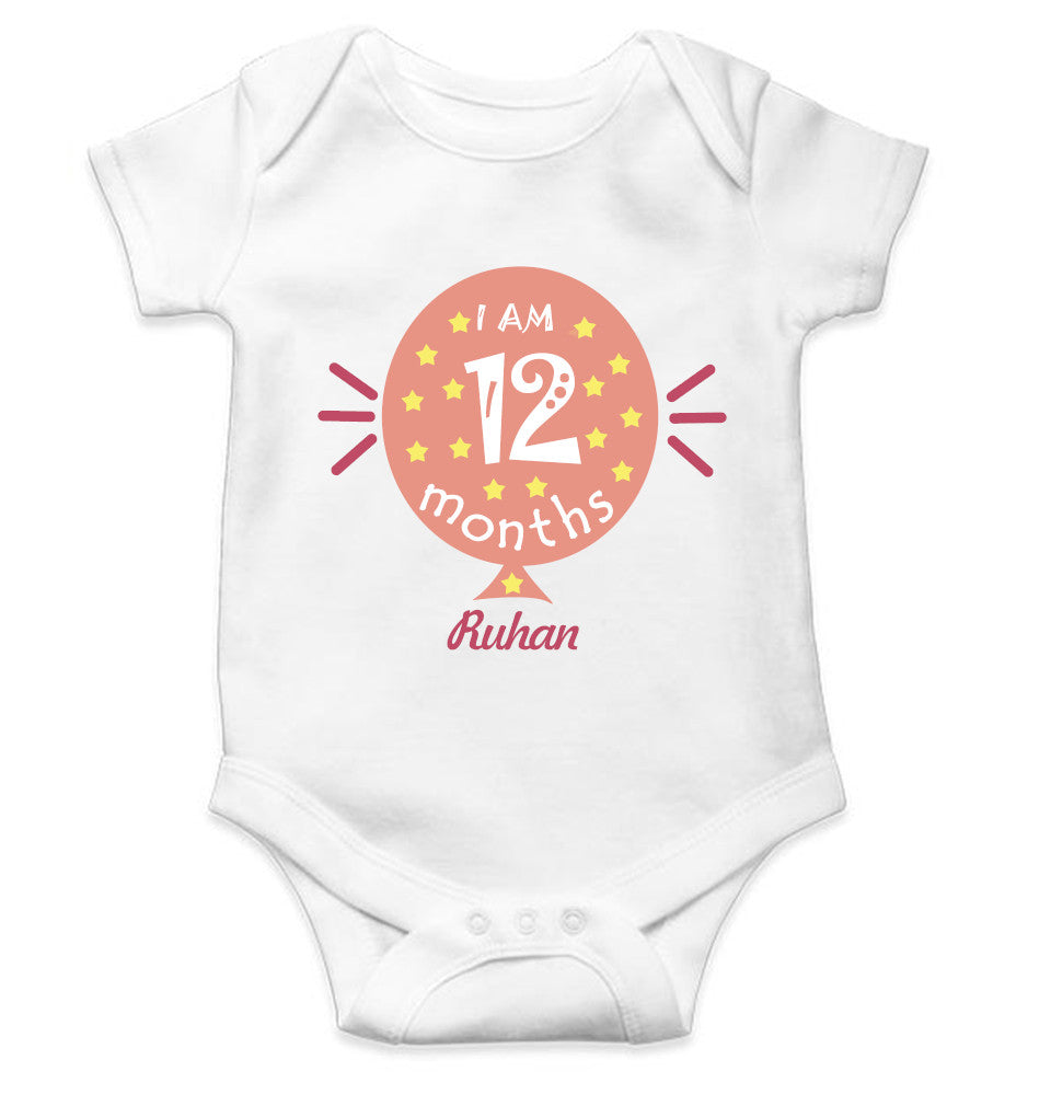 I Am Twelve Months Rompers for Baby Boy- FunkyTeesClub