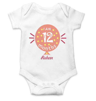 I Am Twelve Months Rompers for Baby Boy- FunkyTeesClub